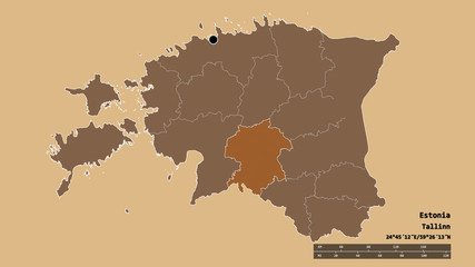 Location of Viljandi, county of Estonia,. Pattern