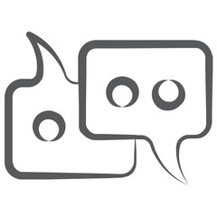 Obraz premium Chat bubbles icon depicting concept of communication icon 