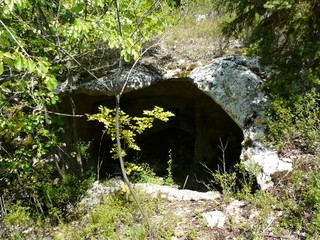 old cave in the mountains