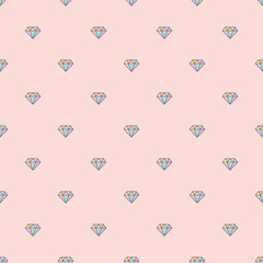 cute seamless repeat pattern with diamonds 