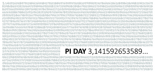 Happy PI day, 14 march, The number π is a mathematical constant ( 3.14 3,14 3/14 ) symbol. Fun vector maths icon or sign banner. Ratios letters formula structure. Archimedes constant irrational number