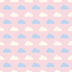 seamless repeat pattern design with clouds