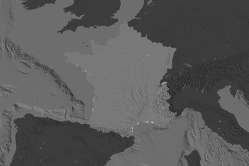 France. Neighbourhood desaturated. Bilevel