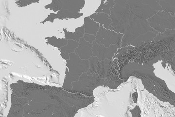 France borders. Bilevel