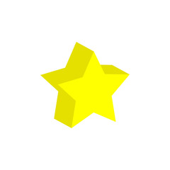 3d golden star