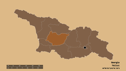Location of Imereti, region of Georgia,. Pattern