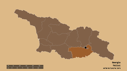 Location of Kvemo Kartli, region of Georgia,. Pattern