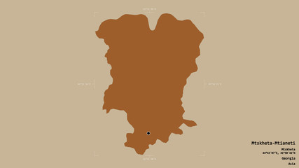 Mtskheta-Mtianeti - Georgia. Bounding box. Pattern