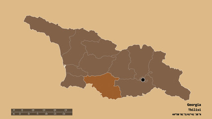 Location of Samtskhe-Javakheti, region of Georgia,. Pattern