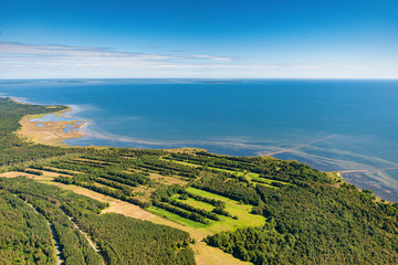 aerial view over the islands in Estona