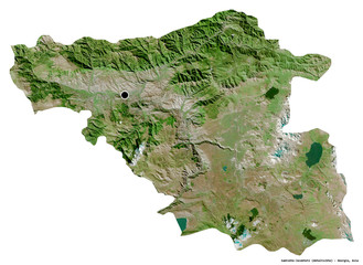 Samtskhe-Javakheti, region of Georgia, on white. Satellite © Yarr65