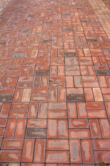red Bricks block pattern,texture and surface on walkway