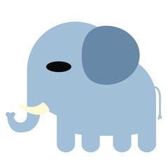 Icon-style Straight face animal (elephant)