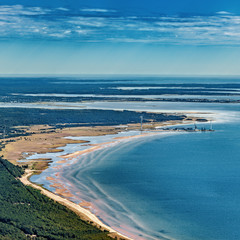 aerial view over the islands in Estona