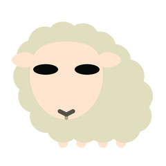 Icon-style Straight face animal (sheep)