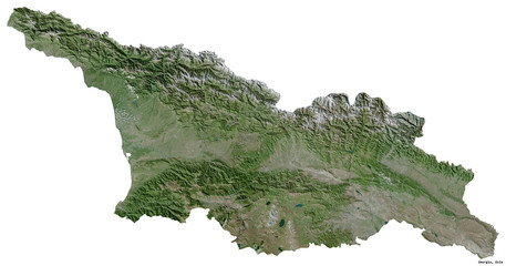 Georgia on white. Satellite © Yarr65