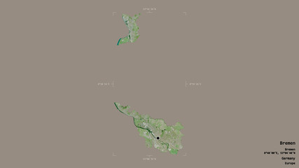 Bremen - Germany. Bounding box. Satellite