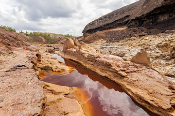 The Riotinto, open mine pit in Spain