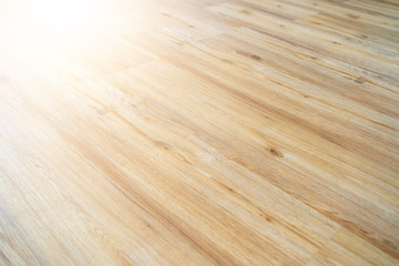 Wood laminate flooring texture background. Light wooden textured interior floor.