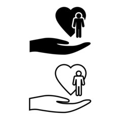 Life Insurance icon vector set. patient illustration sign collection. protect symbol.