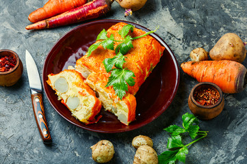 Appetizing vegetable terrine