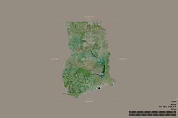 Regional division of Ghana. Satellite