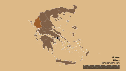 Location of Epirus, decentralized administration of Greece,. Pattern
