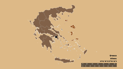 Location of North Aegean, decentralized administration of Greece,. Pattern