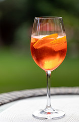 Aperol Spritz with orange is a perfect aperitif for a hot day