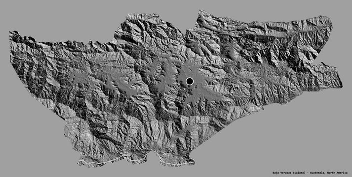 Baja Verapaz, department of Guatemala, on solid. Bilevel