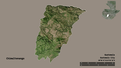 Chimaltenango, department of Guatemala, zoomed. Satellite