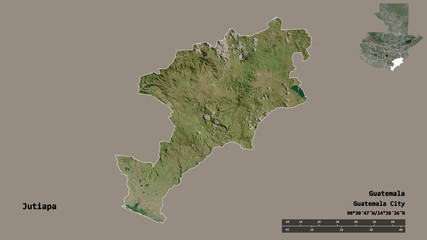 Jutiapa, department of Guatemala, zoomed. Satellite