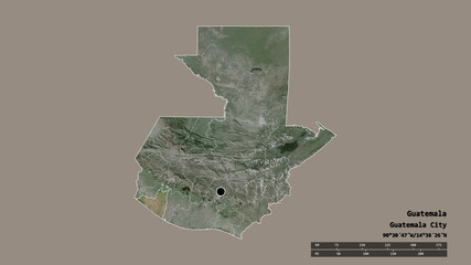 Location of Retalhuleu, department of Guatemala,. Satellite