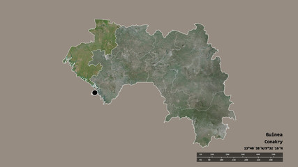 Location of Boké, region of Guinea,. Satellite