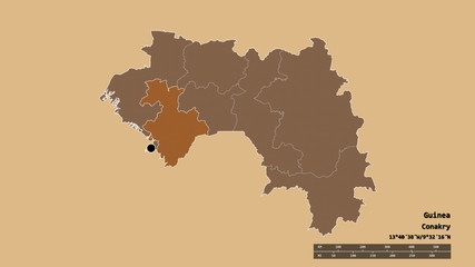 Location of Kindia, region of Guinea,. Pattern