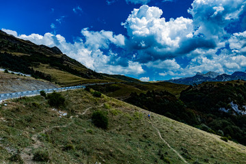 Paisajes durante la subida al Monte Lakartxela en Irati