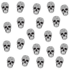 Wallpaper with skulls. Decorative seamless skull Wallpaper. Background with skulls