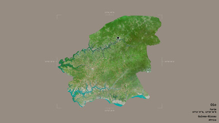 Oio - Guinea-Bissau. Bounding box. Satellite