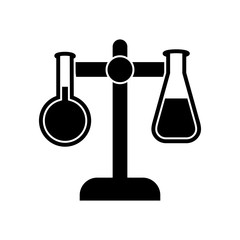 coronavirus icon, laboratory equipment icon vector symbol isolated illustration white background
