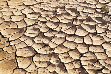 global warming concept of cracked ground