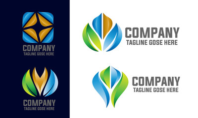 Leaf 3d company logo design