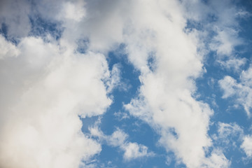 Obraz premium Blue Sky with White Clouds Sunny Day