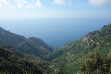 Fototapeta na wymiar The Path of Gods in Amalfi coast in Italy