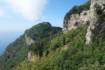 The Path of Gods in Amalfi coast in Italy