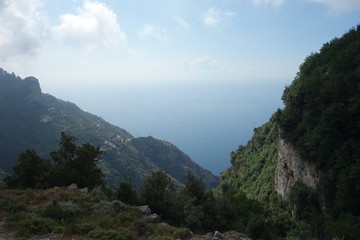 The Path of Gods in Amalfi coast in Italy