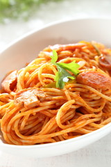 食卓のナポリタン