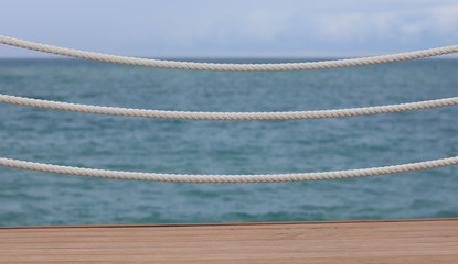 marine nautical rope on sea background © serikbaib
