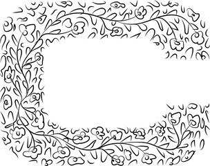 C Letter  line art vector logo. C Letter Logo with flower Art. icon,symbol design