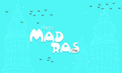 Obraz premium Happy Madras Day Creative Design (its celebrated in Madras city of India)