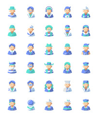 Professional avatars icon for website, application, printing, document, poster design, etc.